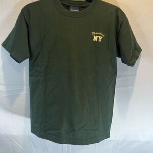 Vintage Camp David T Shirt Youth Medium Green‎ Embroidered Rhinebeck NY Tee 90s